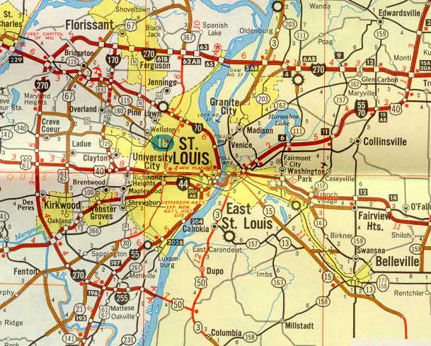 Map Of St Louis Missouri